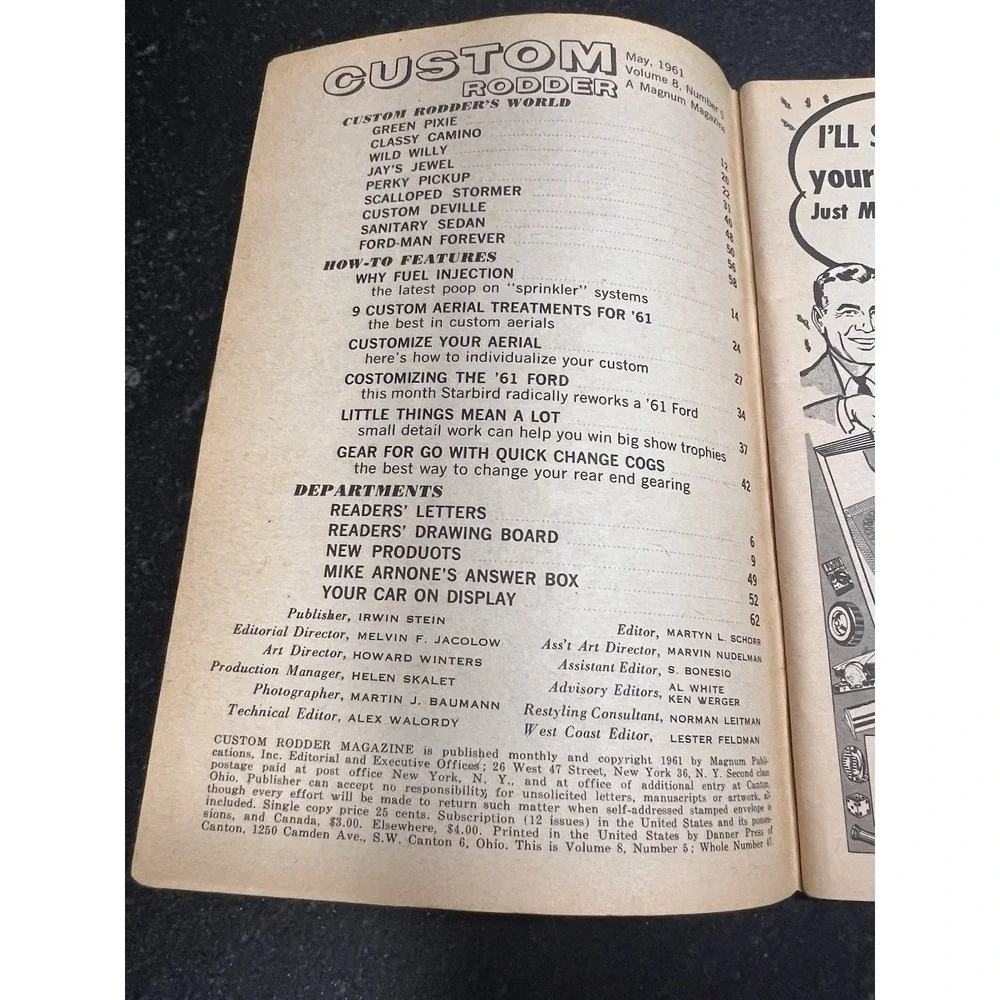 Vtg Hot Rod & Custom Car Magazine Lot 1957–1961‎ Custom Rodder, Rod & Custom